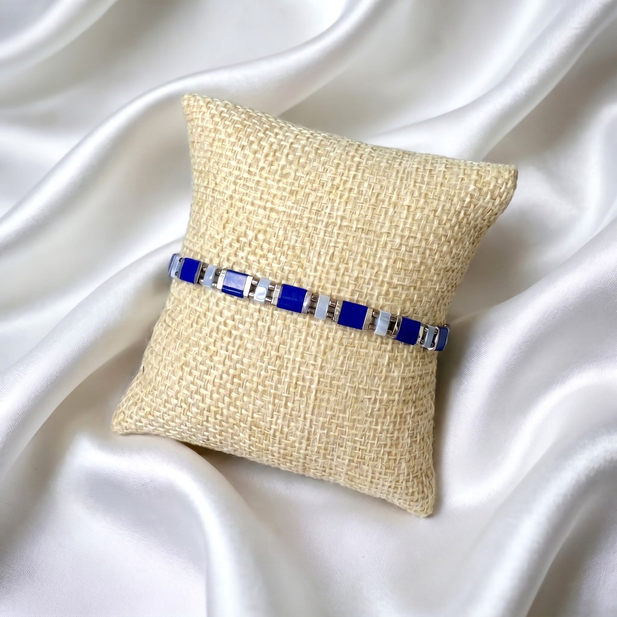 Elastický Miyuki náramek Indigo dream